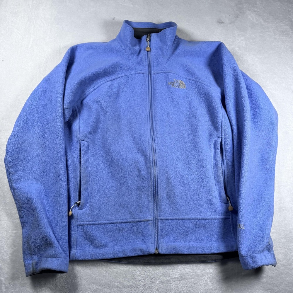 The North‎ Face Fleece Jacket Mens Large Blue Full Zip Outdoor Hiking Warm